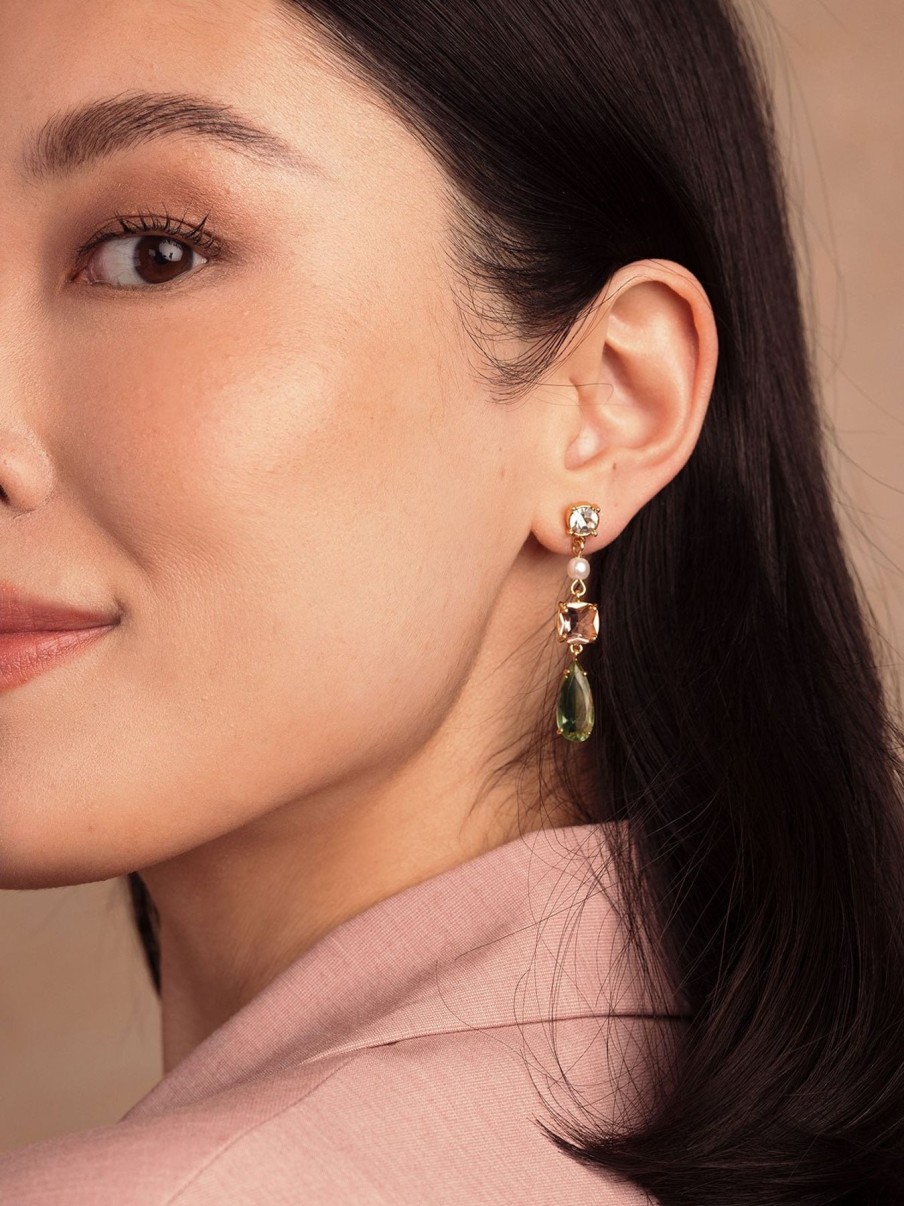 Earrings Olive & Piper | Evie Drops Gold